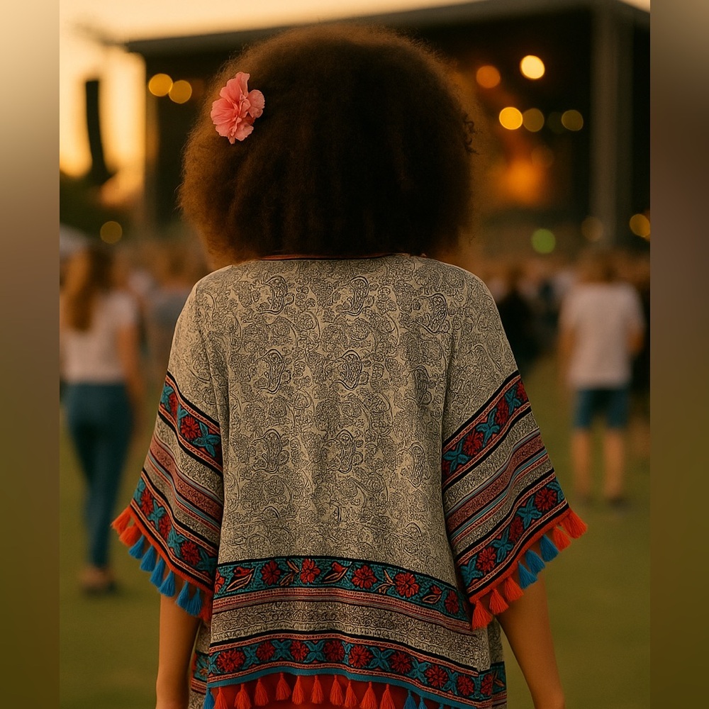 Umgee Multicolor Patterned Kaftan - Picture 8 of 8